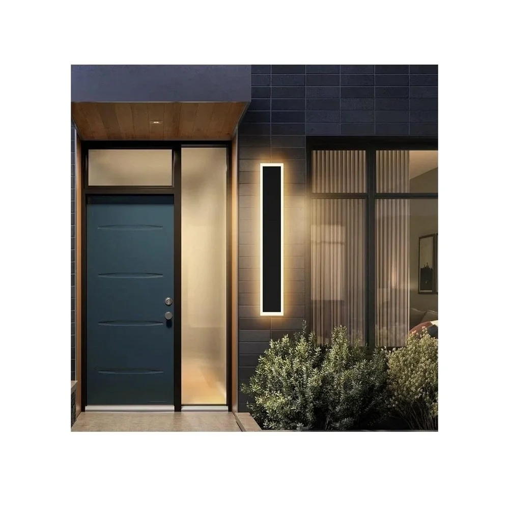 Coinmit 39.4in‎ Outdoor LED Wall Sconce IP65 Black 36W 3000K Warm Porch Light